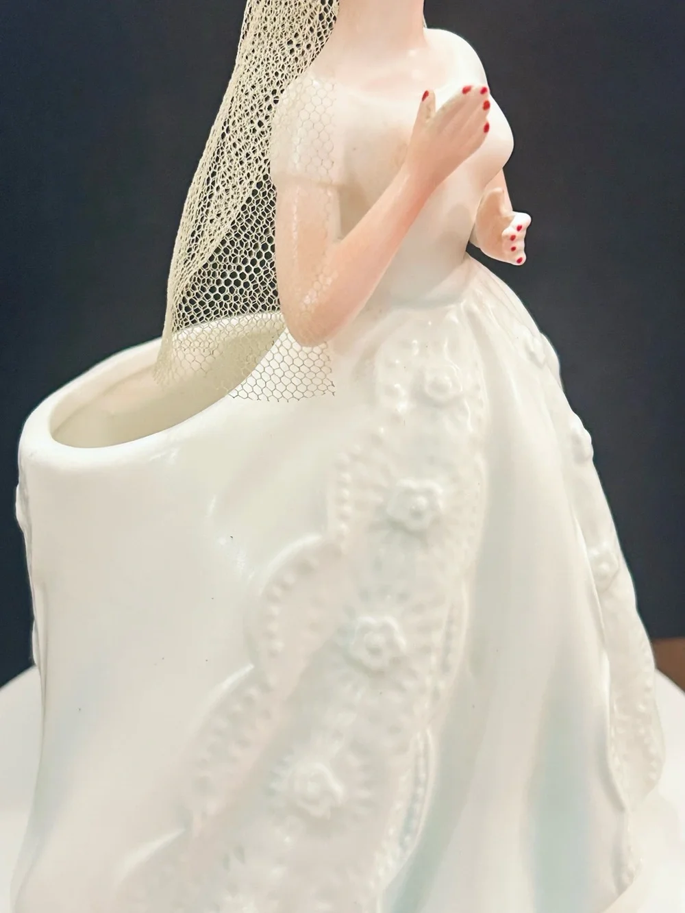 Vintage 1950s Inarco Japan Ceramic Bride Planter Figurine, Mid Century Wedding